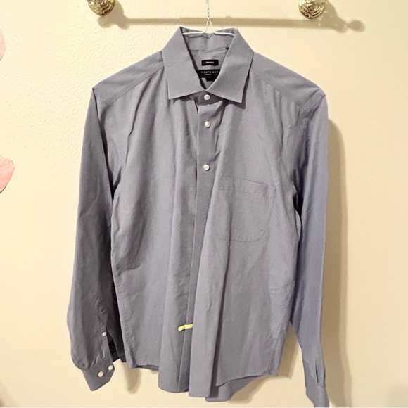Pronto Uomo Blue Button Down Shirt Large - Picture 2 of 7
